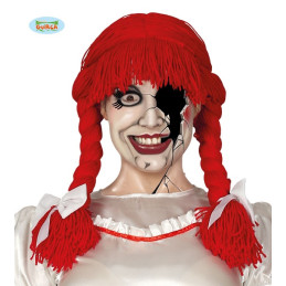Parrucca Bambola Annabelle Rossa con trecce