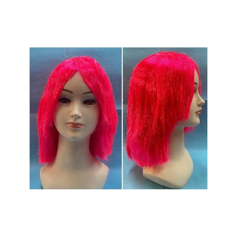 Parrucca Corta Fuxia