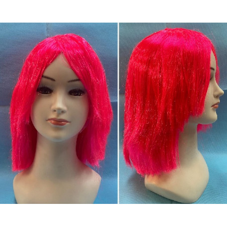 Parrucca Corta Fuxia