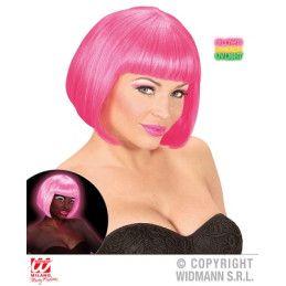 Parrucca Corta Fuxia Fluo
