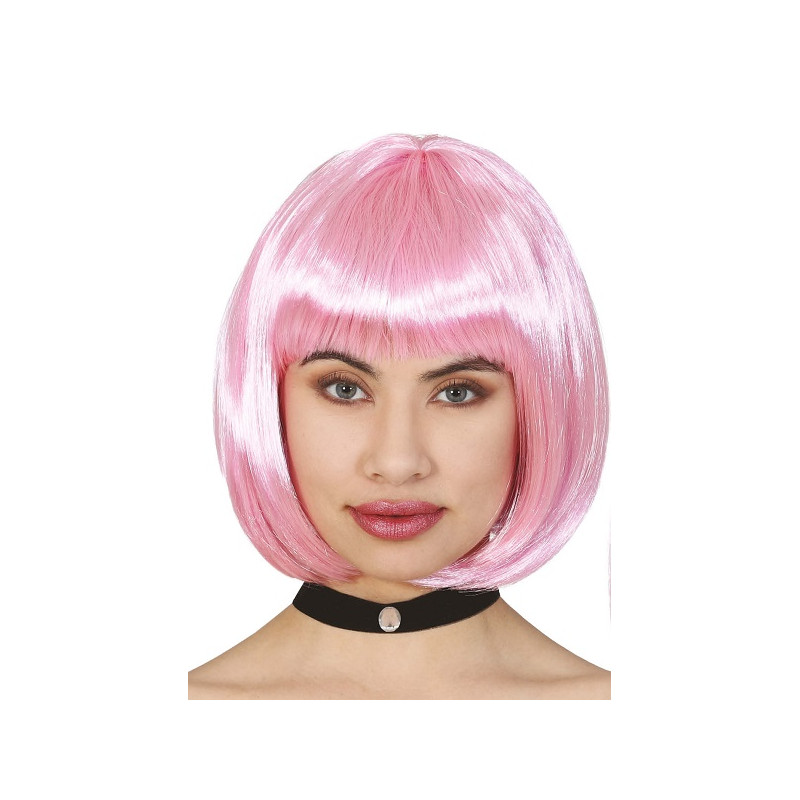 Parrucca Corta Rosa Chiaro