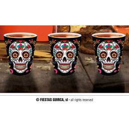 Bicchierini Teschio Dia de los Muertos 5x6 cm (cf. 3 pz)