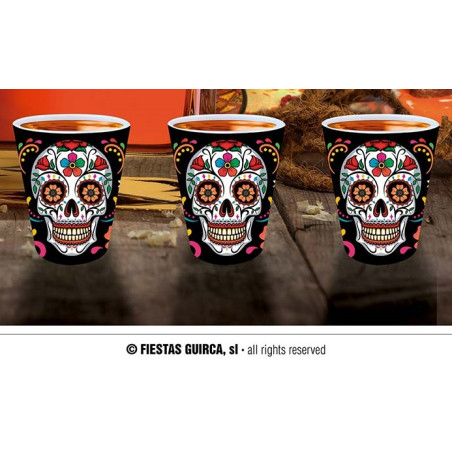 Bicchierini Teschio Dia de los Muertos 5x6 cm (cf. 3 pz)