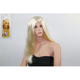 Parrucca Lunga liscia Bionda S/Frangia