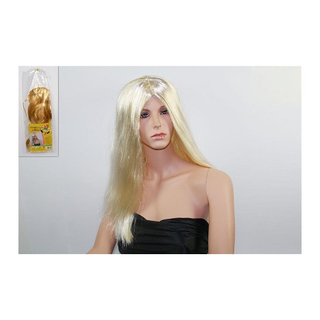 Parrucca Lunga liscia Bionda S/Frangia