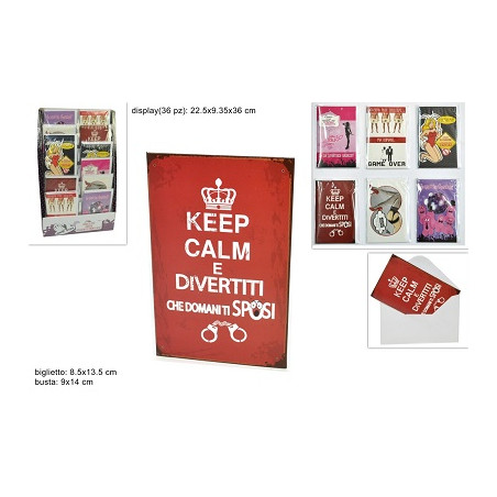 Biglietto Auguri Addio Celibato Nubilato Piccolo