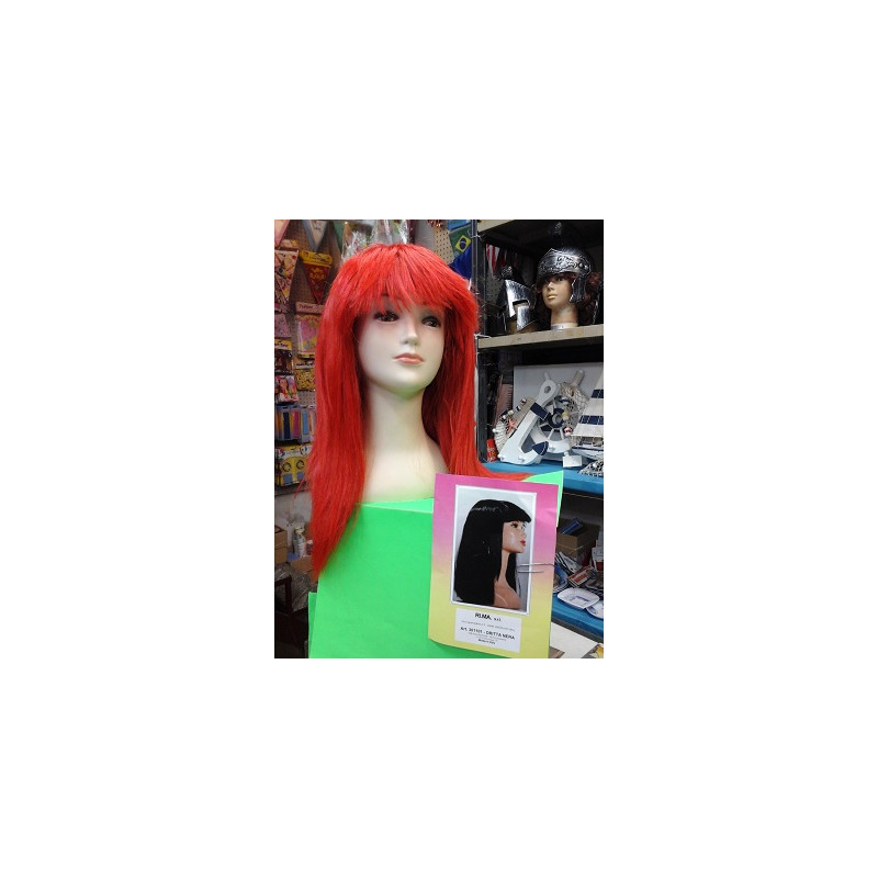 Parrucca Lunga liscia Rame C/Frangia