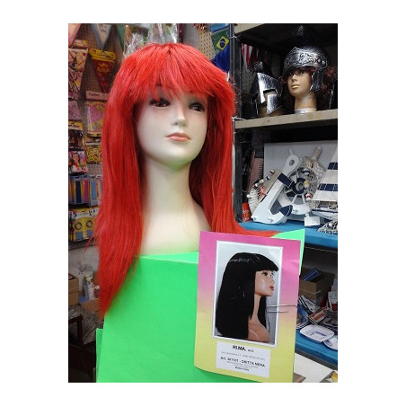 Parrucca Lunga liscia Rame C/Frangia