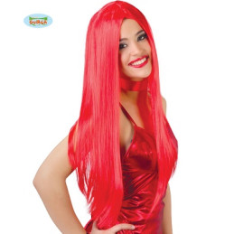 Parrucca Lunga liscia Rossa S/Frangia