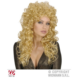 Parrucca Lunga Mossa Bionda C/Frangia