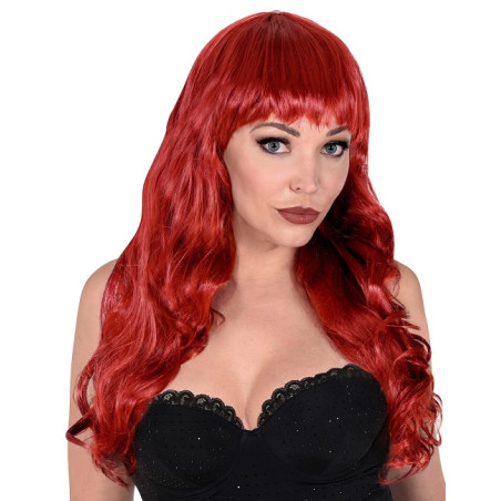 Parrucca Lunga Mossa Rame C/Frangia