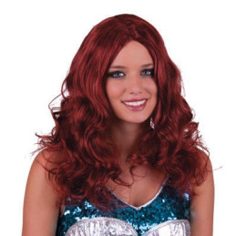 Parrucca Lunga Mossa Rame S/Frangia