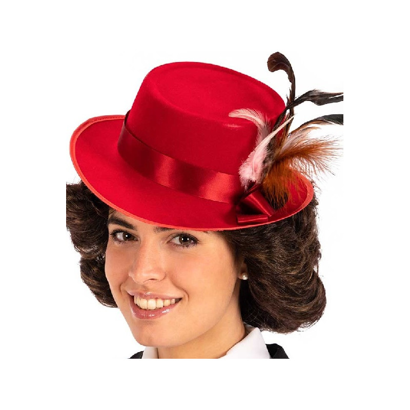 Parrucca Mary Poppins con cappello