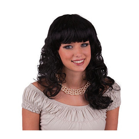 Parrucca Mossa Nera C/Frangia