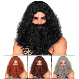 Parrucca Primitivo con barba Col Ass