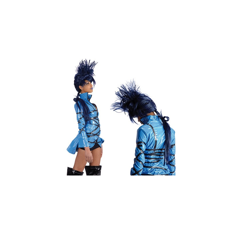Parrucca Punk Rock Blu'