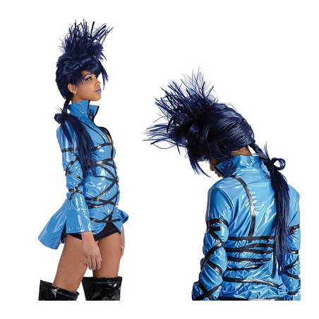 Parrucca Punk Rock Blu'