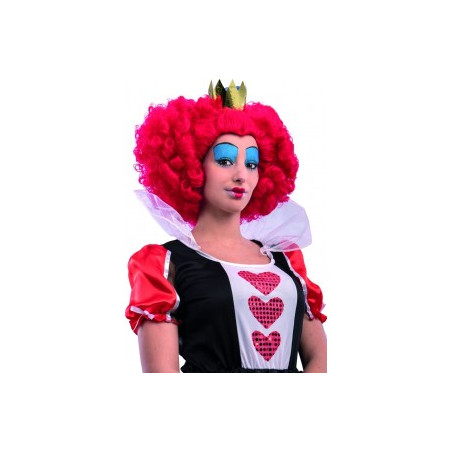 Parrucca Regina di Cuori con corona