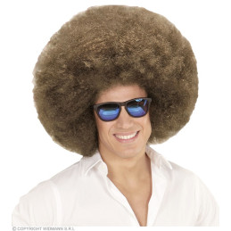 Parrucca Riccia Castana Grande