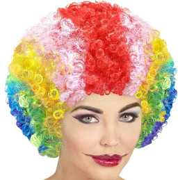 Parrucca Riccia Clown Multicolor