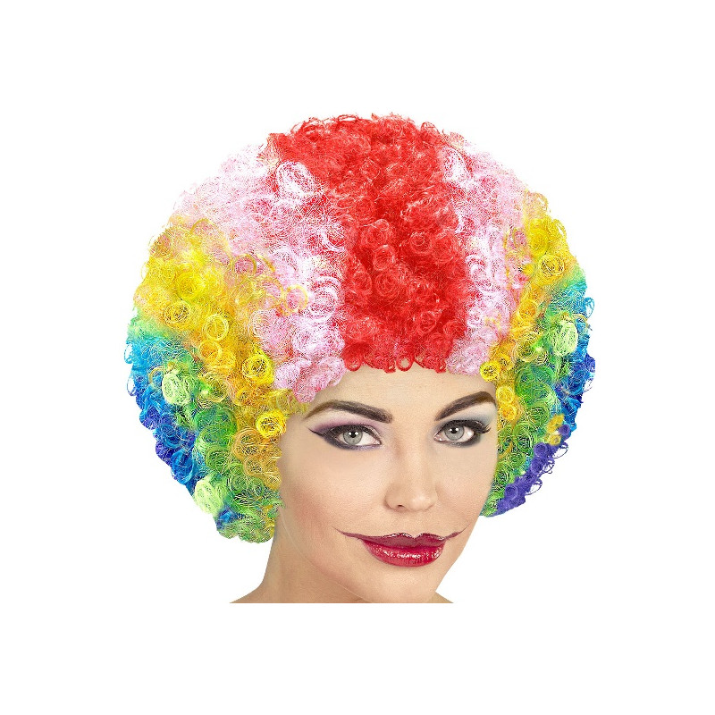 Parrucca Riccia Clown Multicolor