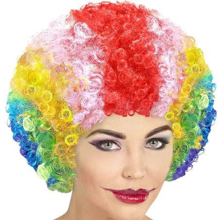 Parrucca Riccia Clown Multicolor
