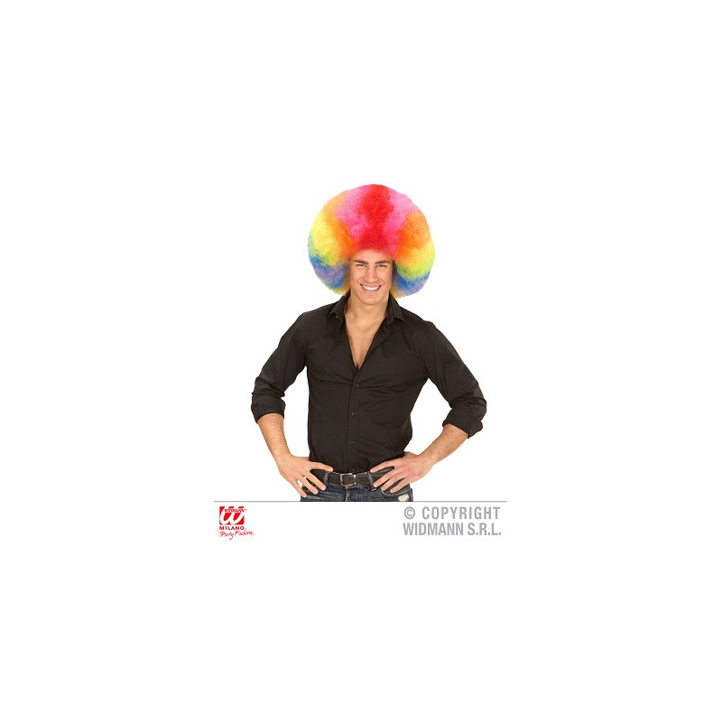 Parrucca Riccia Clown Multicolor