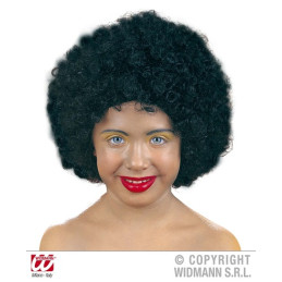 Parrucca Riccia Nera Bambino