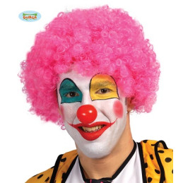 Parrucca Riccia Rosa Bambino