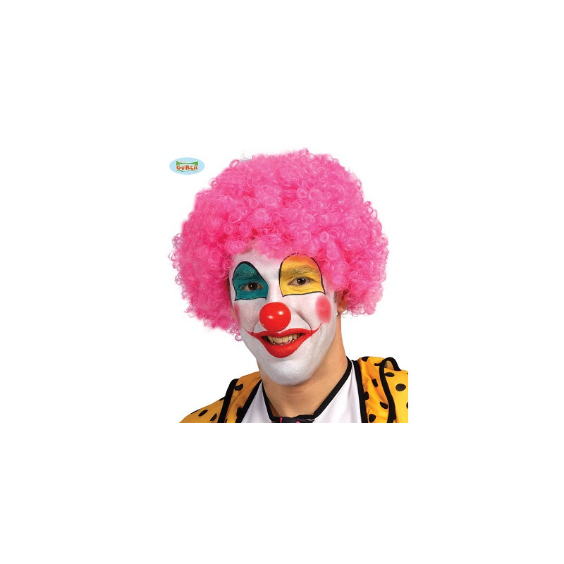 Parrucca Riccia Rosa Bambino