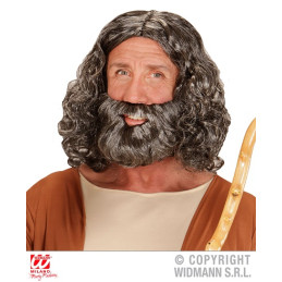 Parrucca San Giuseppe Grigia con barba