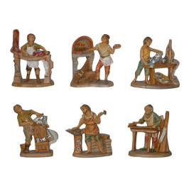 Pastore Doppio 6 pezzi - 13 cm LUX Color Legno