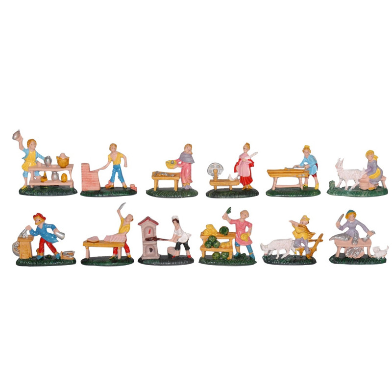 Pastore Gruppo 4 pezzi - 4 cm ASSORTITI