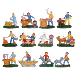 Pastore Gruppo 4 pezzi - 6,5 cm ASSORTITI