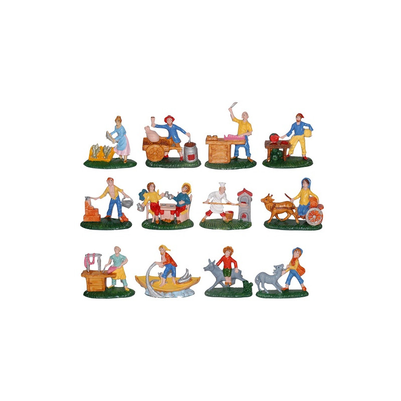 Pastore Gruppo 4 pezzi - 6,5 cm ASSORTITI