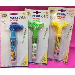 Penna 10 colori con laccio 12 cm