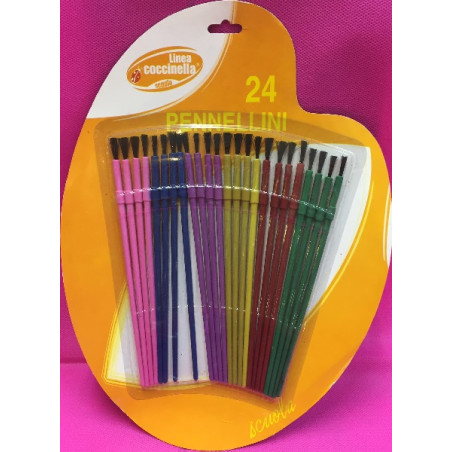 Pennelli Pittura Colorati (cf. 24 pz)