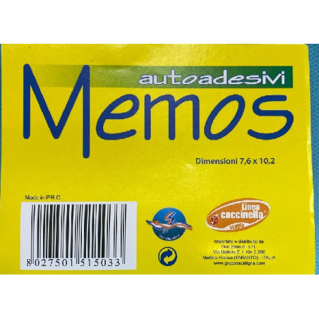 Block Notes Memos autoadesivi Giallo