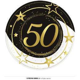 Piatti 50 Anni 23 cm (cf. 6 pz)