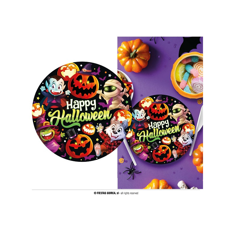 Piatti Happy Halloween 23 cm (cf. 6 pz)