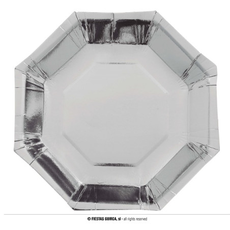 Piatto Argento Ottagonale 23 cm (cf. 6 pz)