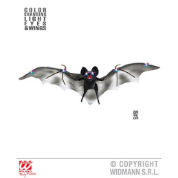 Pipistrello con occhi e ali luminose