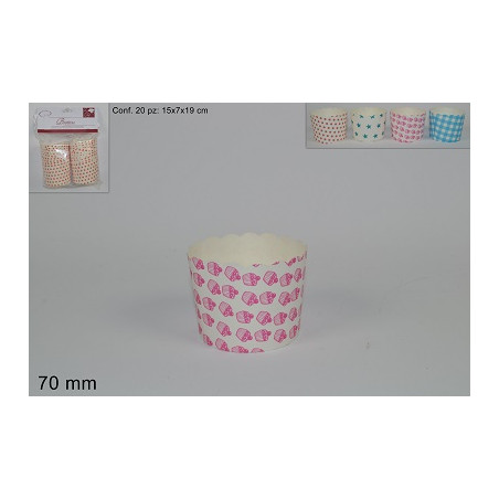 Pirottini Muffin tondi in carta decorata