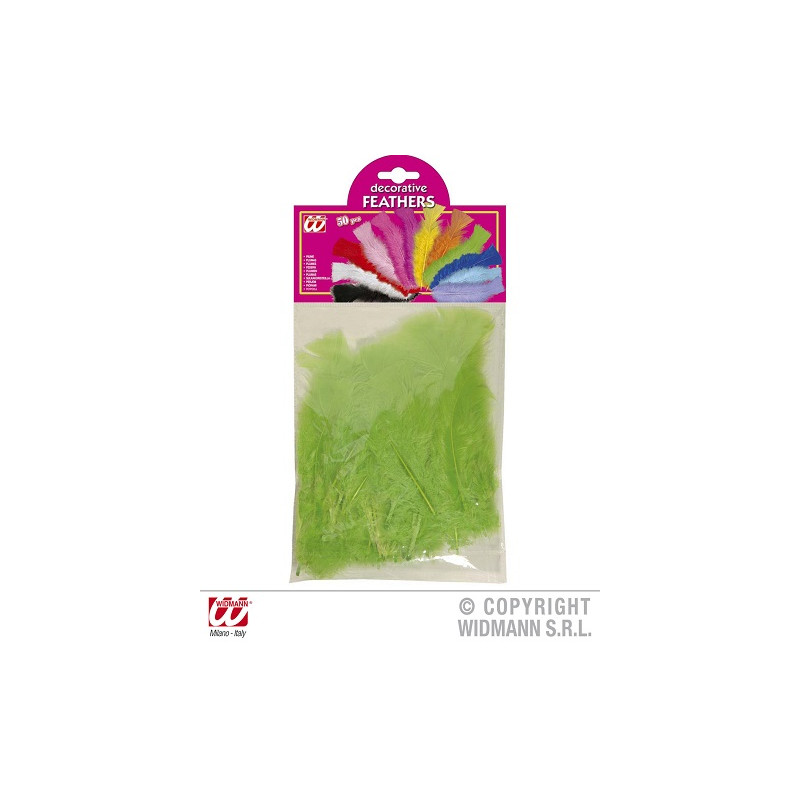 Piuma Verde 10 cm (cf. 50 pz)