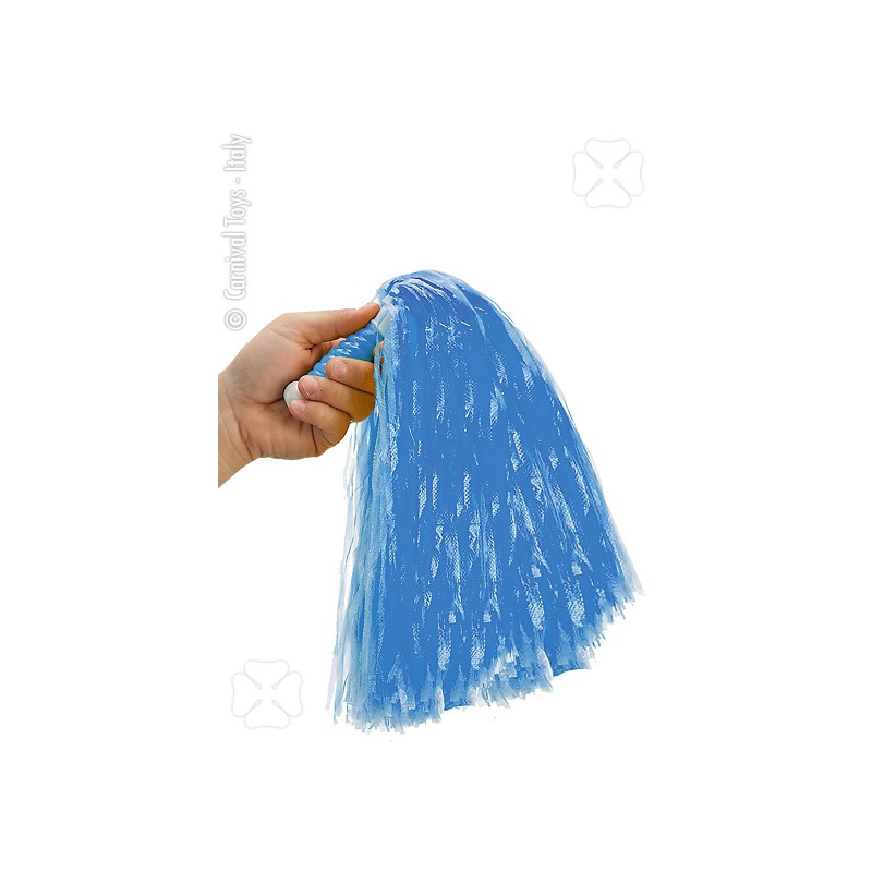 Pon Pon AZZURRO con asta (1 pz)