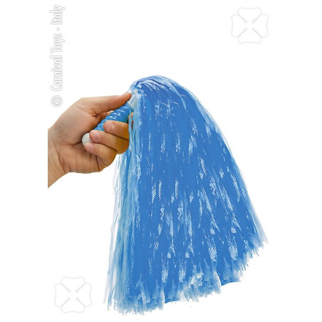 Pon Pon AZZURRO con asta (1 pz)