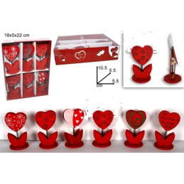 Porta Appunti Cuore in legno