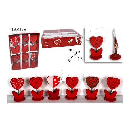 Porta Appunti Cuore in legno