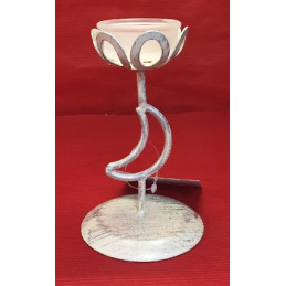 Portacandela Bianco in metallo