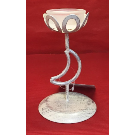 Portacandela Bianco in metallo